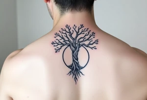 vitruvian man

tree of life
with circle tattoo idea