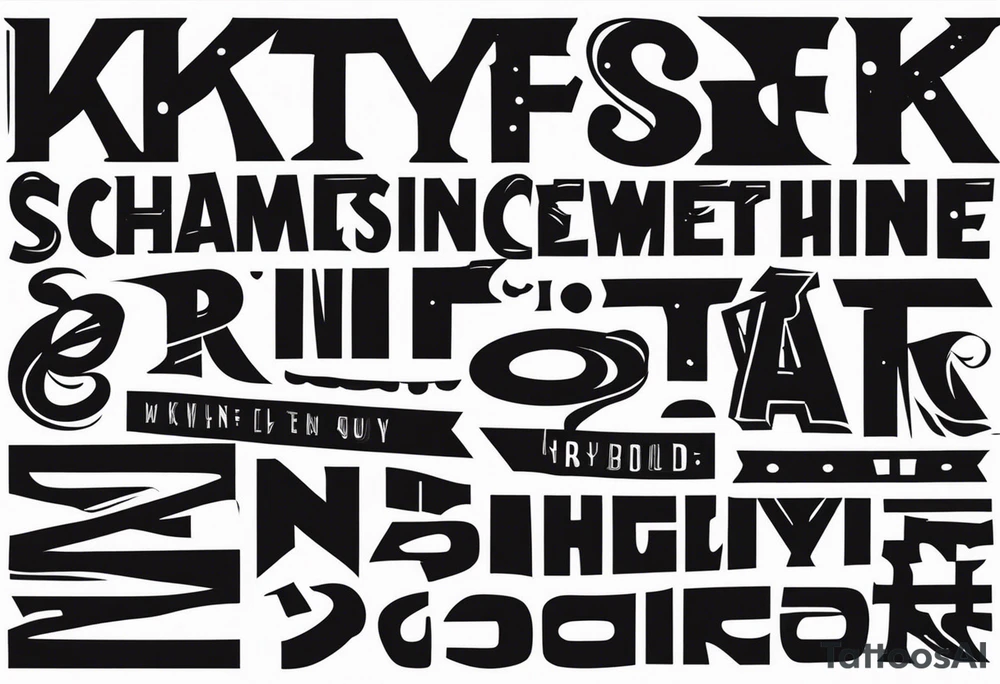 KYDF in bold tattoo idea