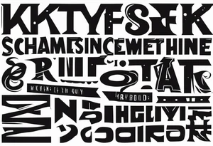 KYDF in bold tattoo idea