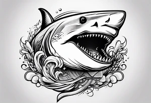 shark head tattoo idea