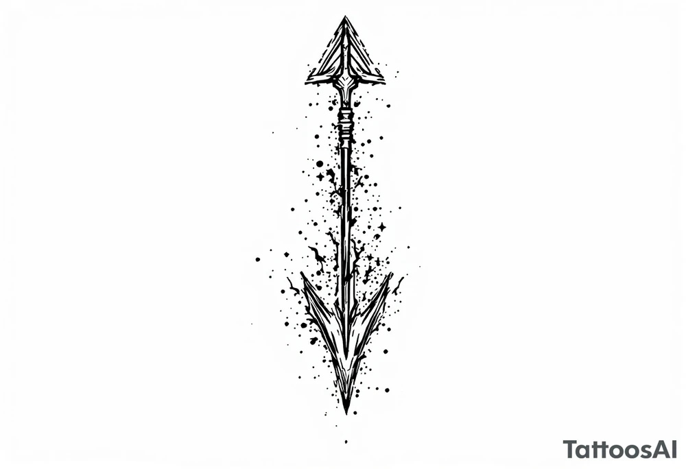 one  arrow  that look down tattoo idea