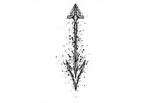 one  arrow  that look down tattoo idea