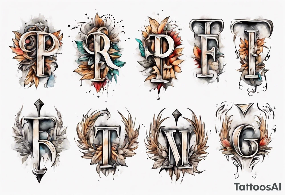 roman style font tattoo idea