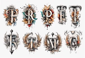 roman style font tattoo idea