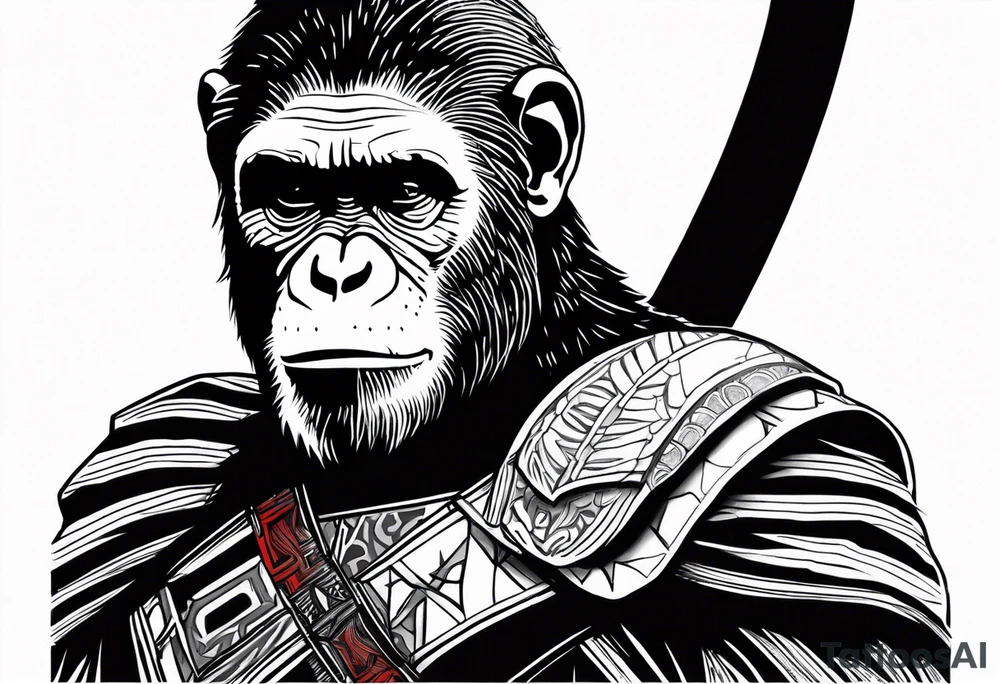Caesar from the movie planet of the apes tattoo idea