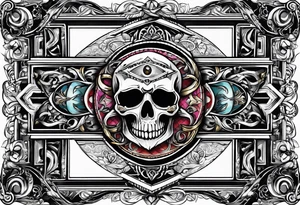 free masonry symbol , rectangle tattoo idea