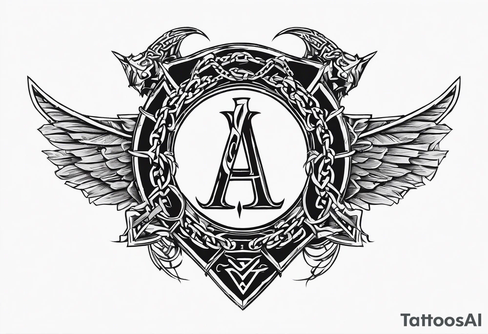 Valhalla sword shield dragon axe Valknut barbed wire chains fire tattoo idea Valhalla sword shield dragon axe Valknut barbed wire chains fire tattoo idea