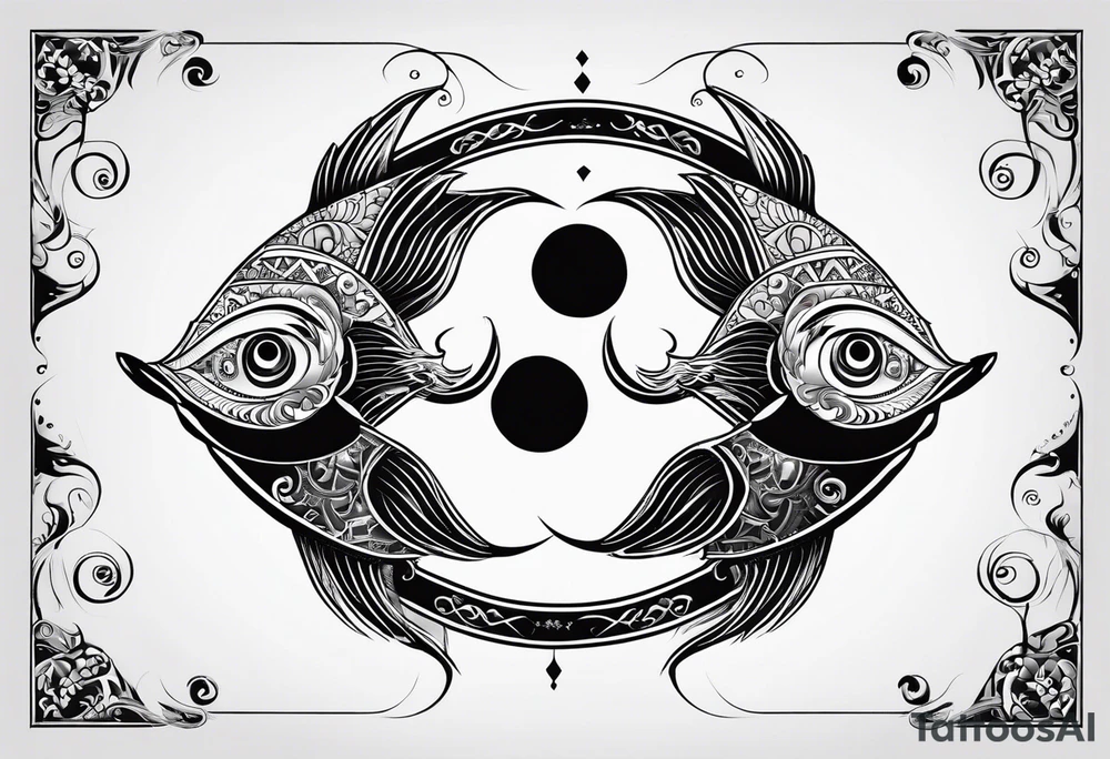 Pisces sign combines with the Aires sign. tattoo idea