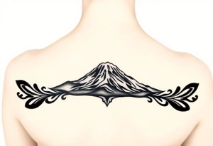 Traditional Māori Mt Taranaki chest tattoo tattoo idea