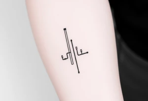 symetrical, vertical System of thin pipes that transitions gradually from the end into thick, widespread veins of forearm tattoo idea