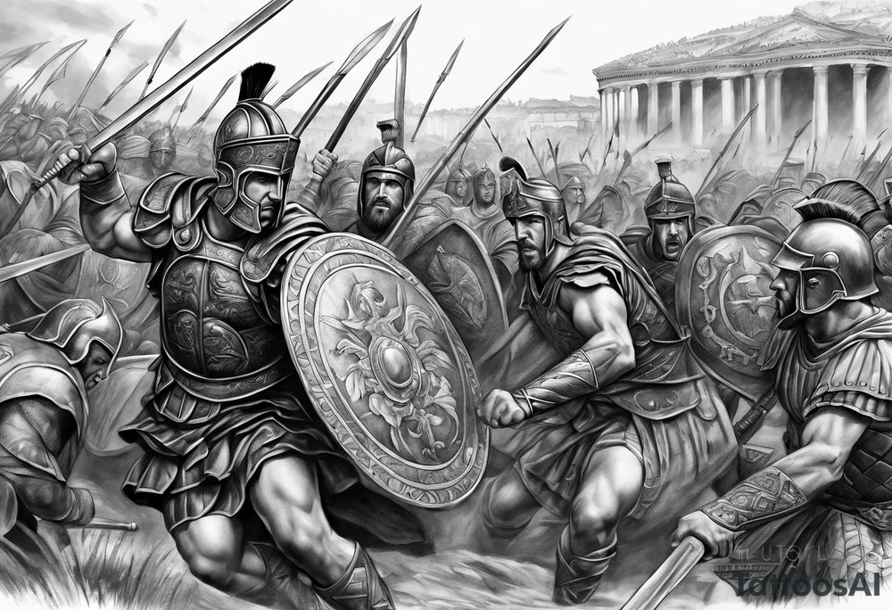 Roman battle in Rome tattoo idea