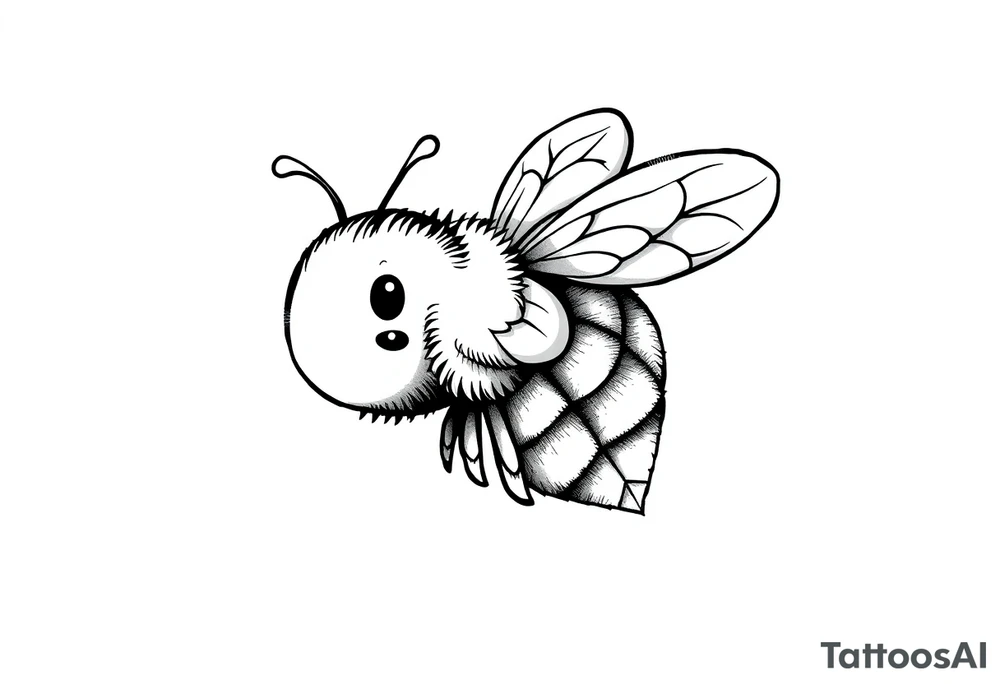 Cute bee tattoo idea