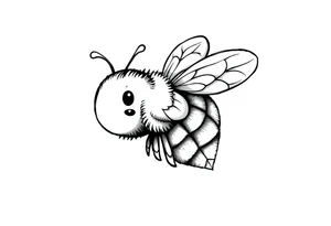Cute bee tattoo idea