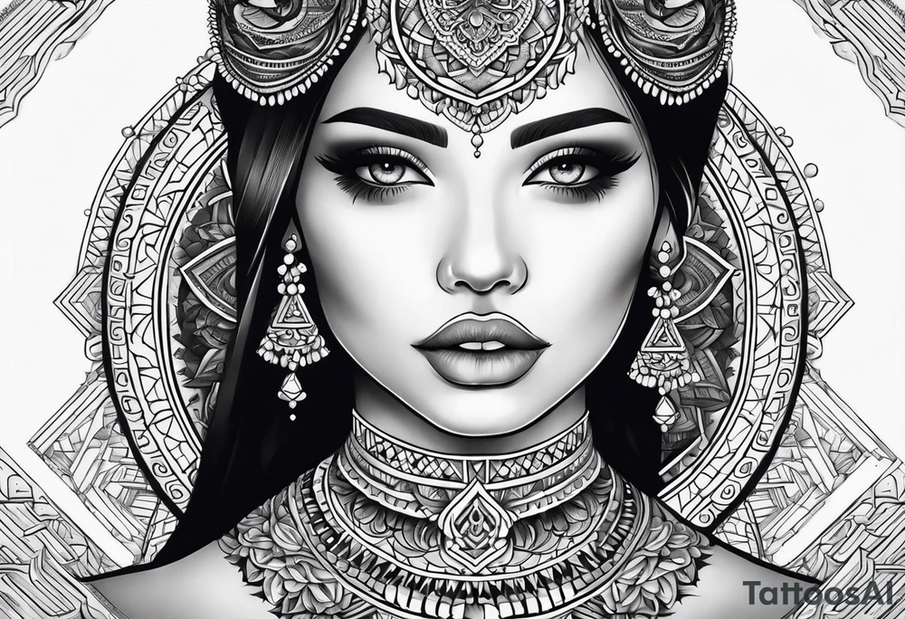 Full neck mandala tattoo tattoo idea