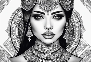 Full neck mandala tattoo tattoo idea