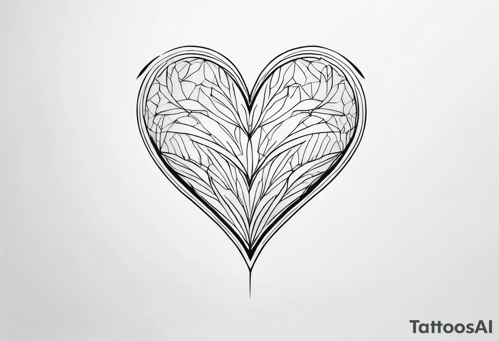 tiny wild heart tattoo idea