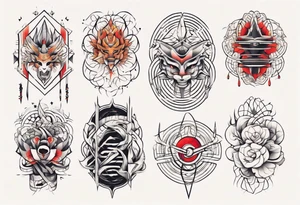 Abstract linear tattoo idea
