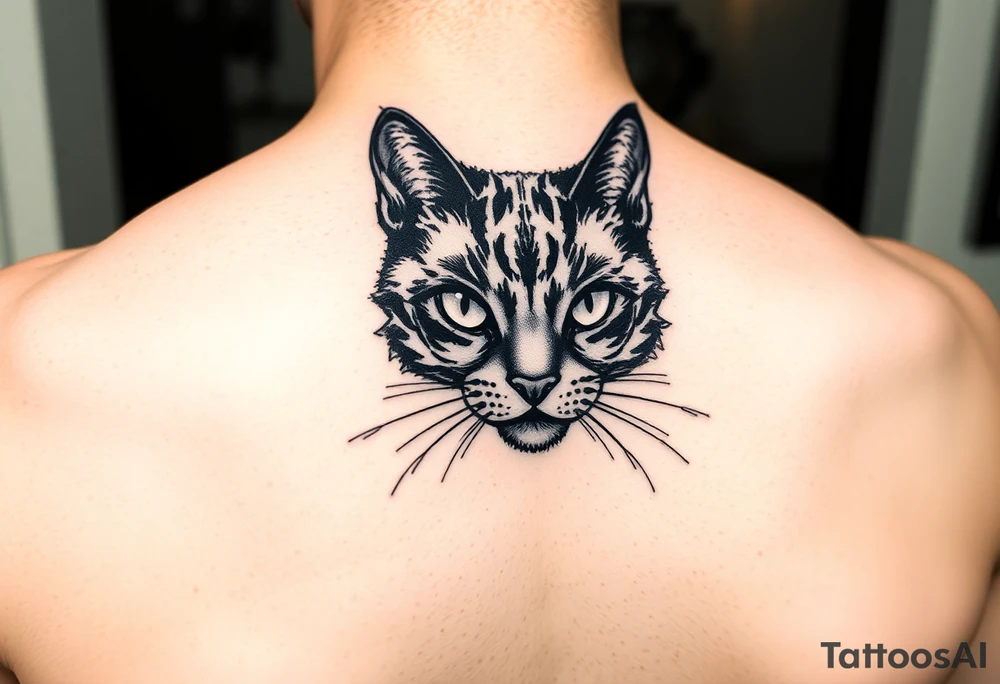 black cat tattoo idea