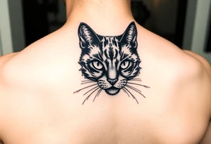 black cat tattoo idea