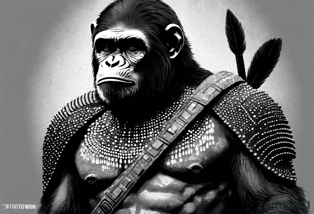 Caesar from the movie planet of the apes tattoo idea