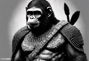 Caesar from the movie planet of the apes tattoo idea