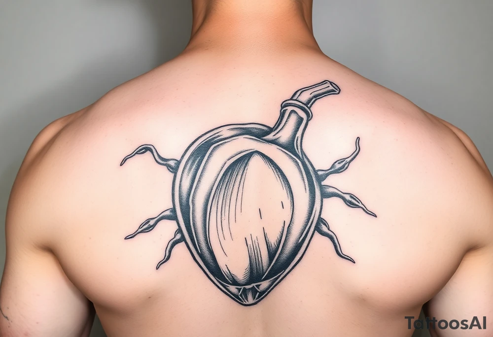 A huge veiny penis ejaculating sperm all over tattoo idea