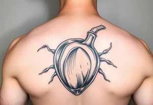 A huge veiny penis ejaculating sperm all over tattoo idea