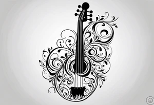 bass clef tattoo idea