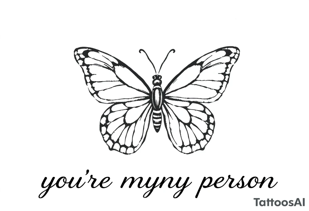 Chain link chain, butterfly, i ♥️ u alan knutson, you're my person tattoo idea