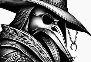 Crows around grim reaper tattoo idea