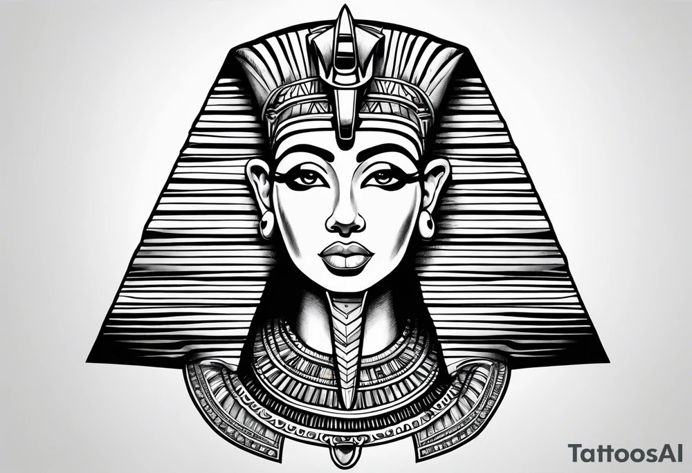 cleopatre, pyramide, sable, tattoo idea