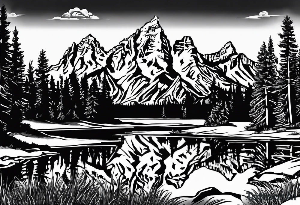 grand Teton mountain tattoo idea