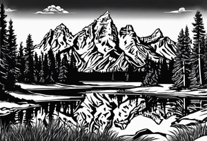 grand Teton mountain tattoo idea