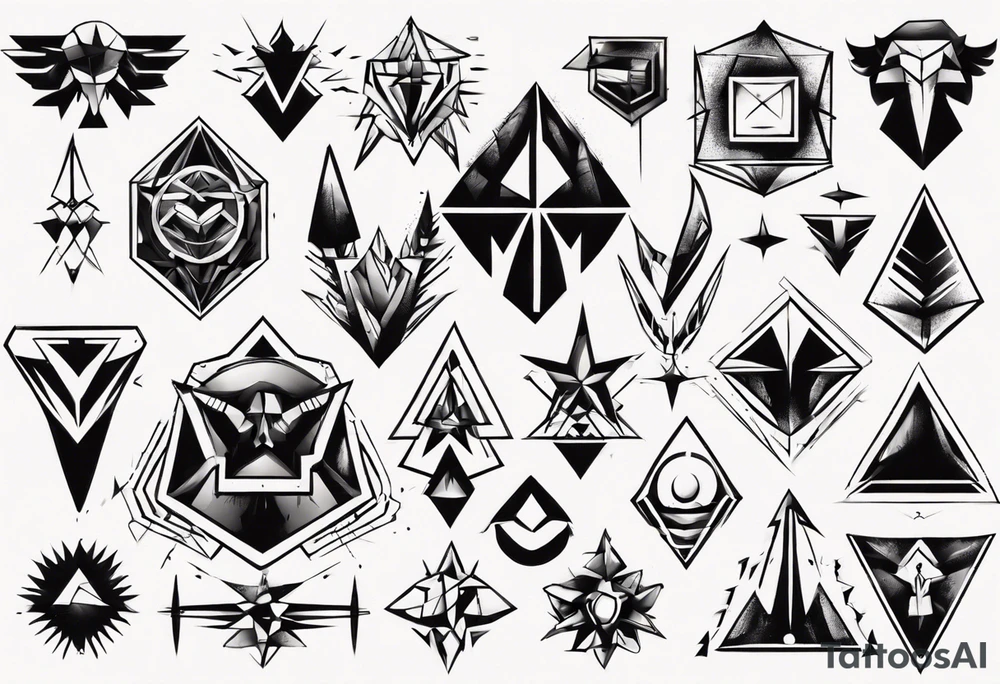 Geometric army tattoo idea