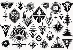 Geometric army tattoo idea