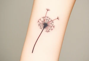 Dandelion realistic tattoo idea