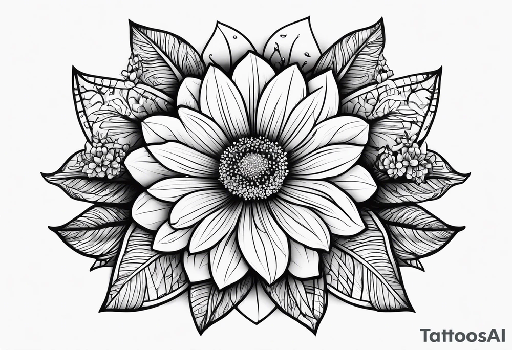 No rain no flowers wording tattoo idea
