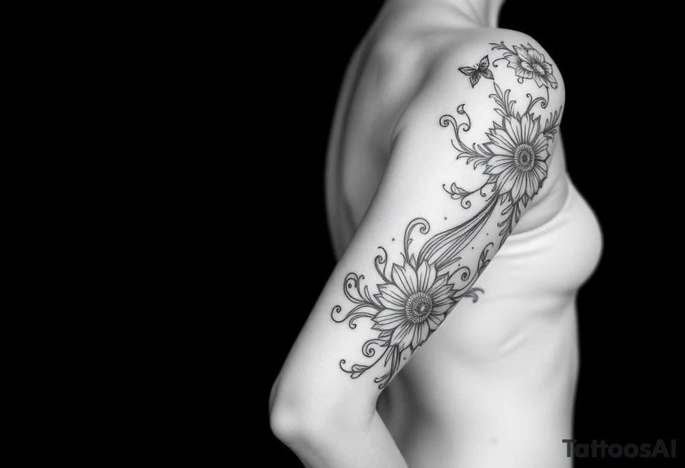 Дракон , тигр , самурай , инь янь , борьба добра и зла tattoo idea