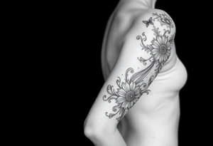 Дракон , тигр , самурай , инь янь , борьба добра и зла tattoo idea