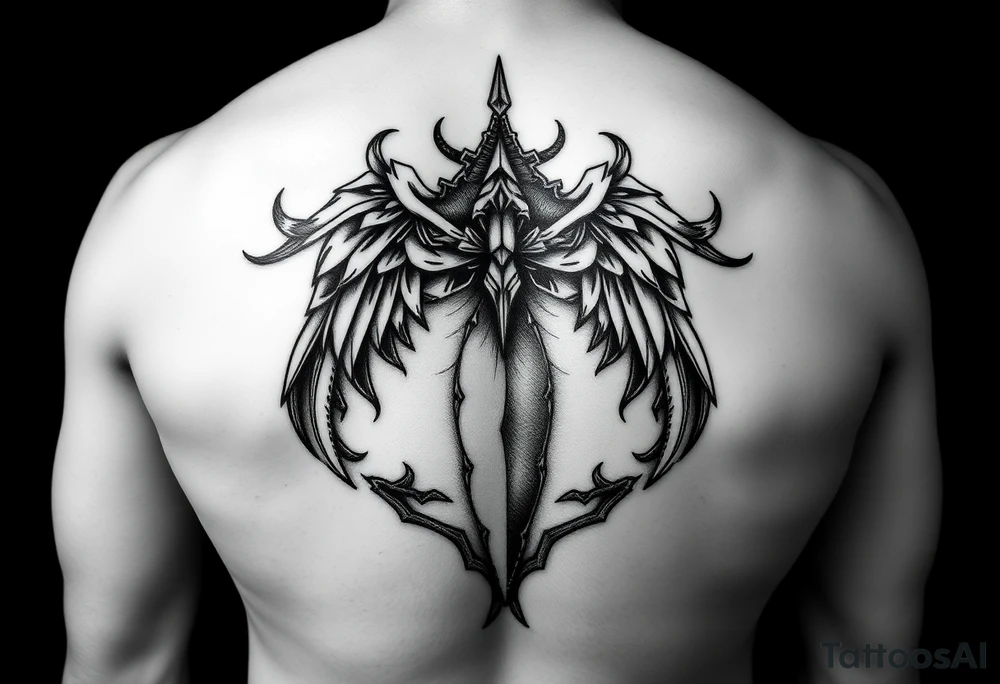 bondage fetish inspired full butt tattoo for a man tattoo idea