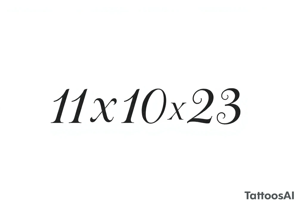 1x10^23 tattoo idea