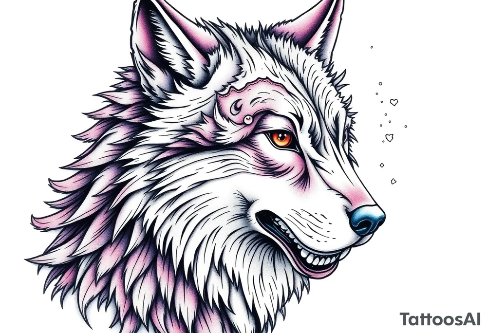 Nordic wolf tattoo idea