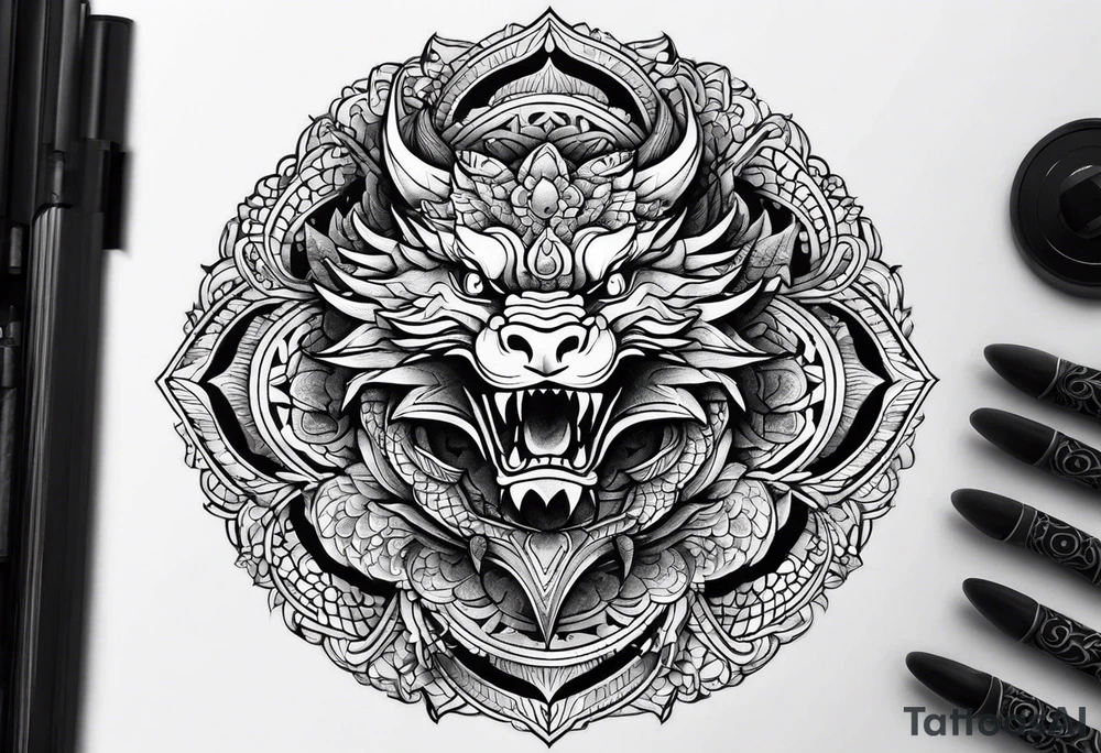 Dragon Mandala tattoo idea