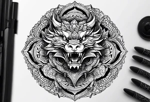 Dragon Mandala tattoo idea