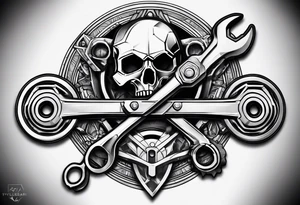 wrench and ratchet tattoo idea