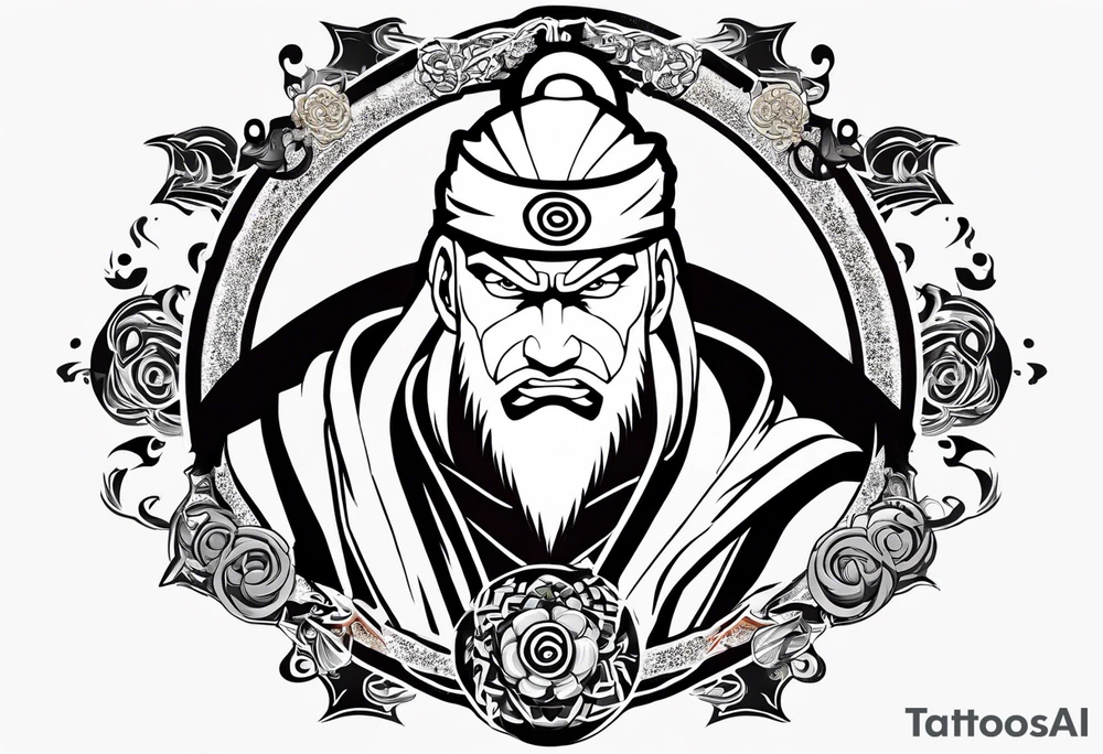 Sage mode jiraiya from the anime naruto tattoo idea