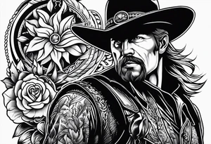 Old cowboy tattoo idea