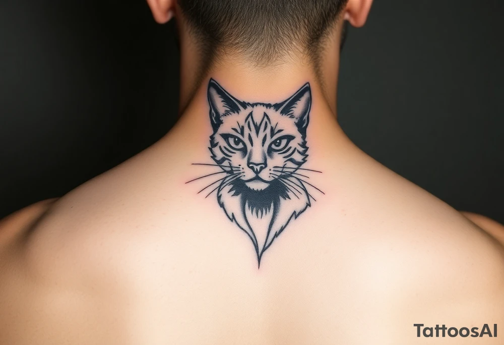 black cat tattoo idea