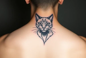 black cat tattoo idea