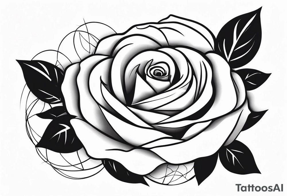 lighting and a rose tattoo idea